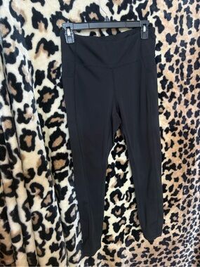 Active USA Black High-Waist Leggings